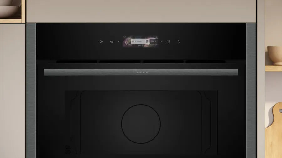 Neff C24GR3XG1B N70 Built-In Compact Microwave Oven with Grill 60 x 45 cm Graphite-Grey