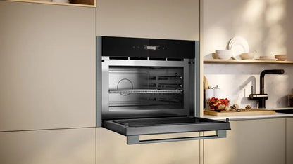 Neff C24GR3XG1B N70 Built-In Compact Microwave Oven with Grill 60 x 45 cm Graphite-Grey
